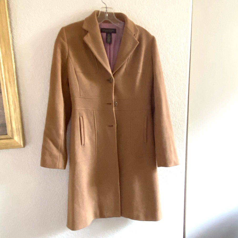 Tan long coat by Banana Republic Factory